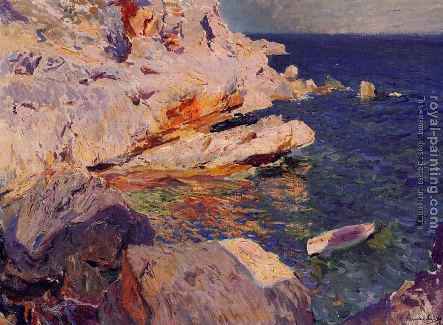 Joaquin Sorolla Y Bastida : Rocks at Javea Joaquin Sorolla Y Bastida : Rocks at Javea
